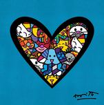 Romero Britto Romero Britto I Love Animals (Metallic Cyan)